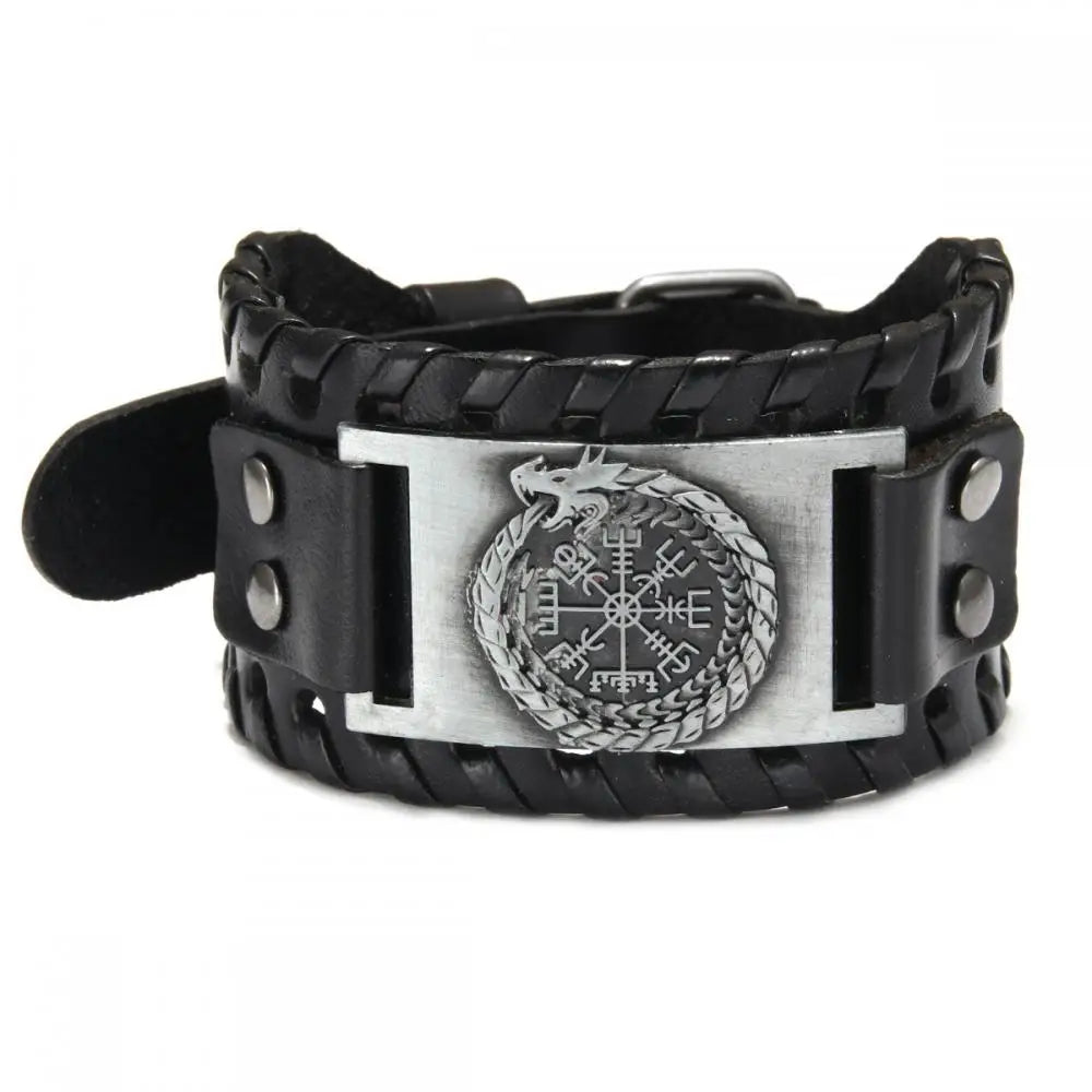 Leather Pirate Compass Bracelet Men's Bracelet in USA