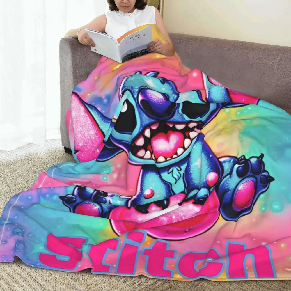 Cartoon Cute Stich 3D Printing Blanket Quality Warm in USA.