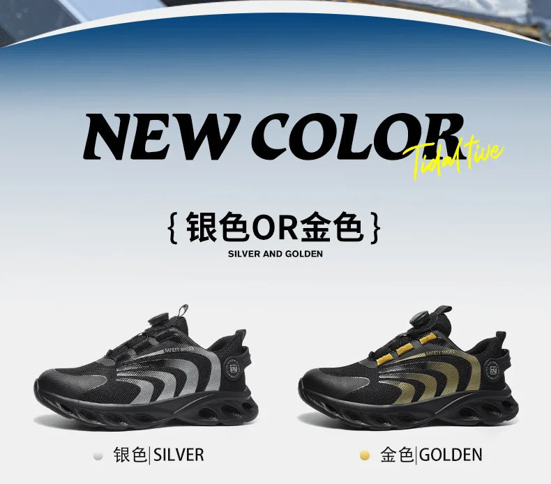 Rotary Buckle Work Sneakers Protective Shoes Lightweight Safety Shoes in USA