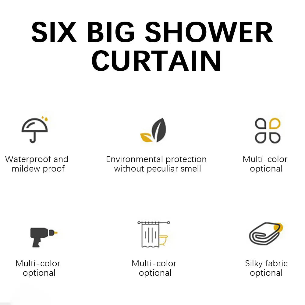 Waterproof Shower Curtain Thicken PEVA Fabric Long Bath Curtain IN USA.