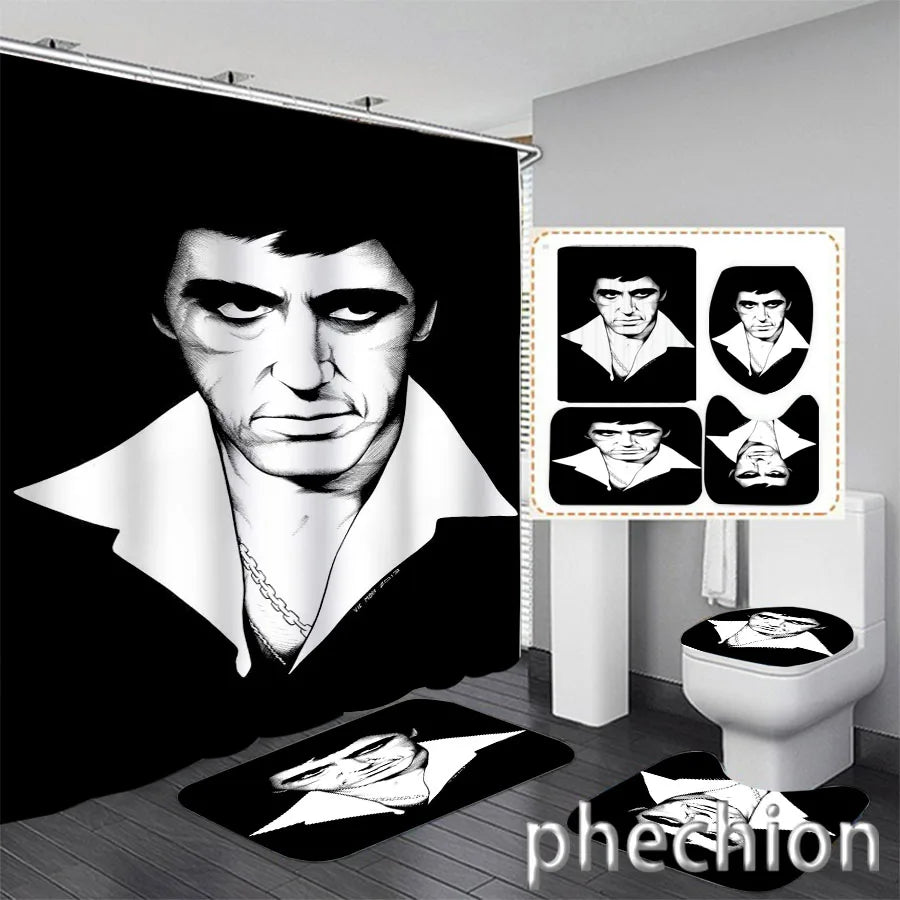 3D Print Scarface Shower Curtain Waterproof Bathroom Curtain in USA.