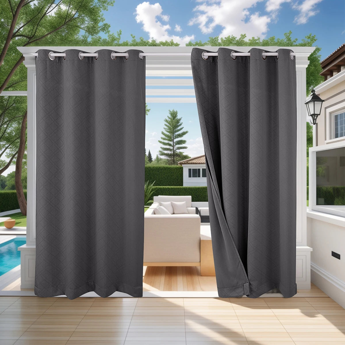 Blackout Curtains Outdoor Super Soft Thermal Insulation Curtains in USA