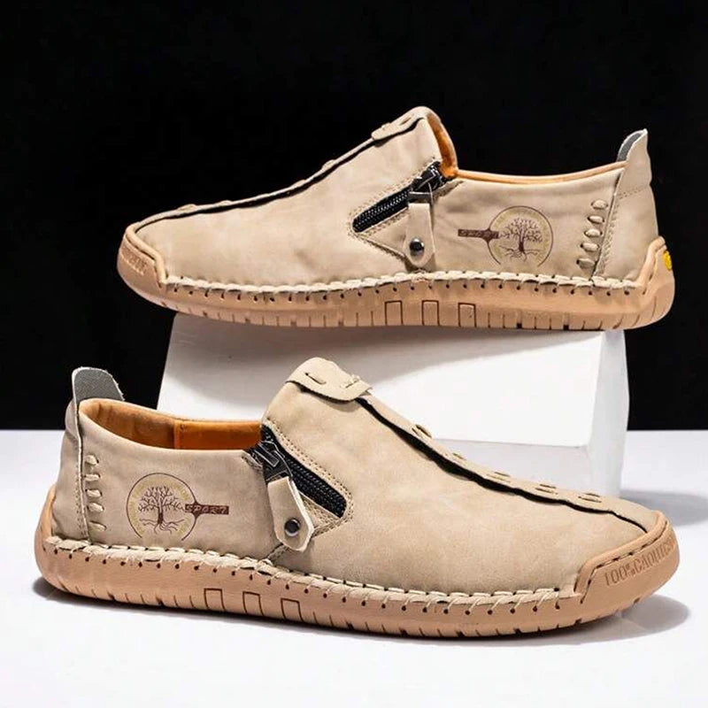 Handmade Leather Men Shoes Casual Slip On Loafers in USA