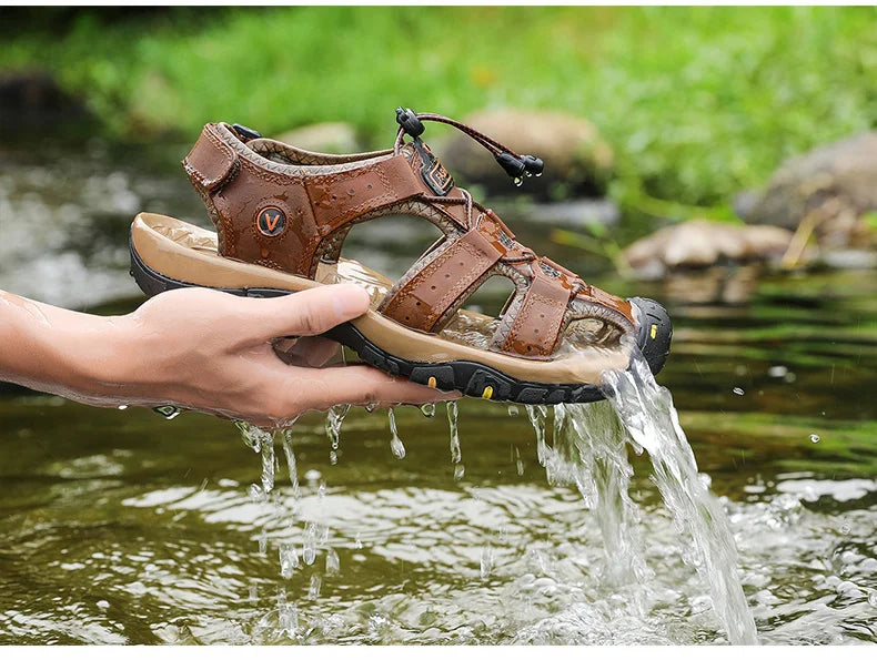 Summer Men Sandals Leather Mens Casual Shoes in USA