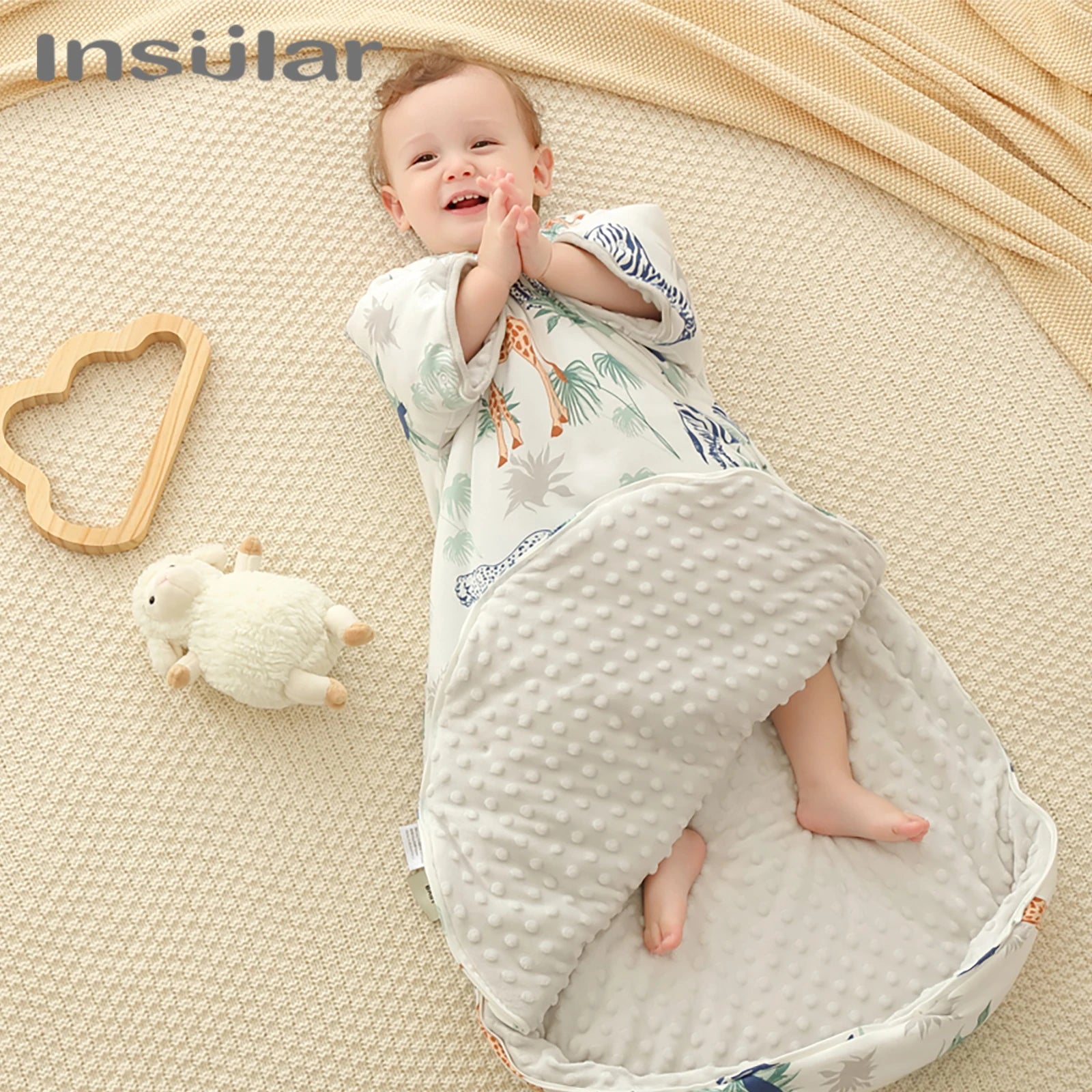 Thickened Sleeping Bags Infant Warm Pajamas Kids Cartoon in USA