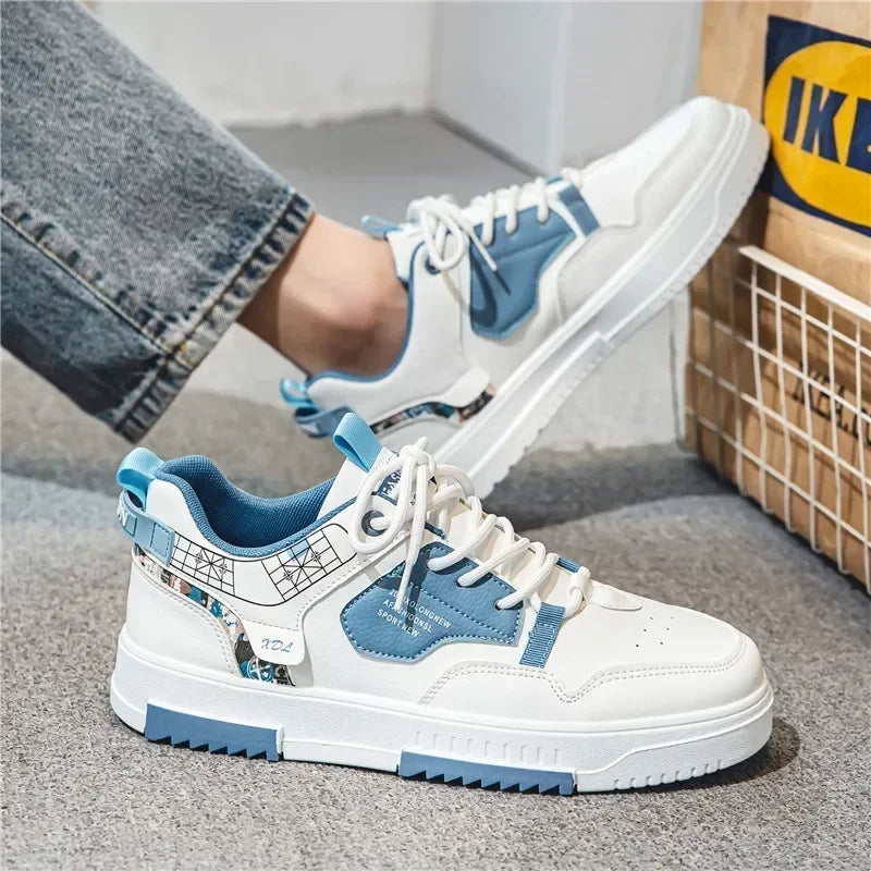 Men's shoes 2024 summer new breathable white shoes men's trendy and ve