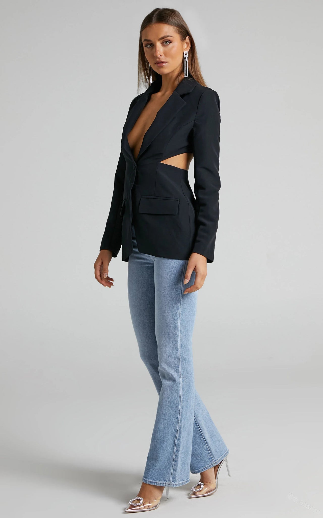 Women Elegant Blazer Sexy Cut Out Blazer Jackets IN USA.