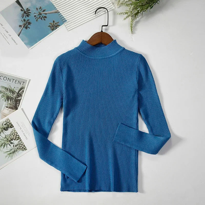 Women Spring Turtleneck Sweater Knitted Soft Pullovers cashmere in USA