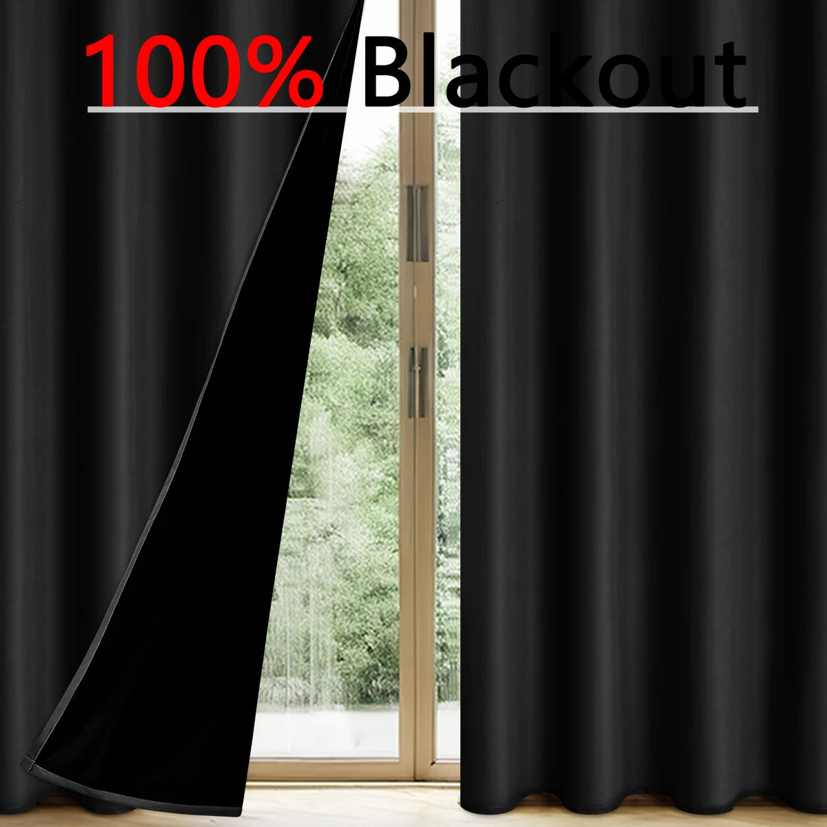 Solid color full shading sun protection Blackout curtains in USA