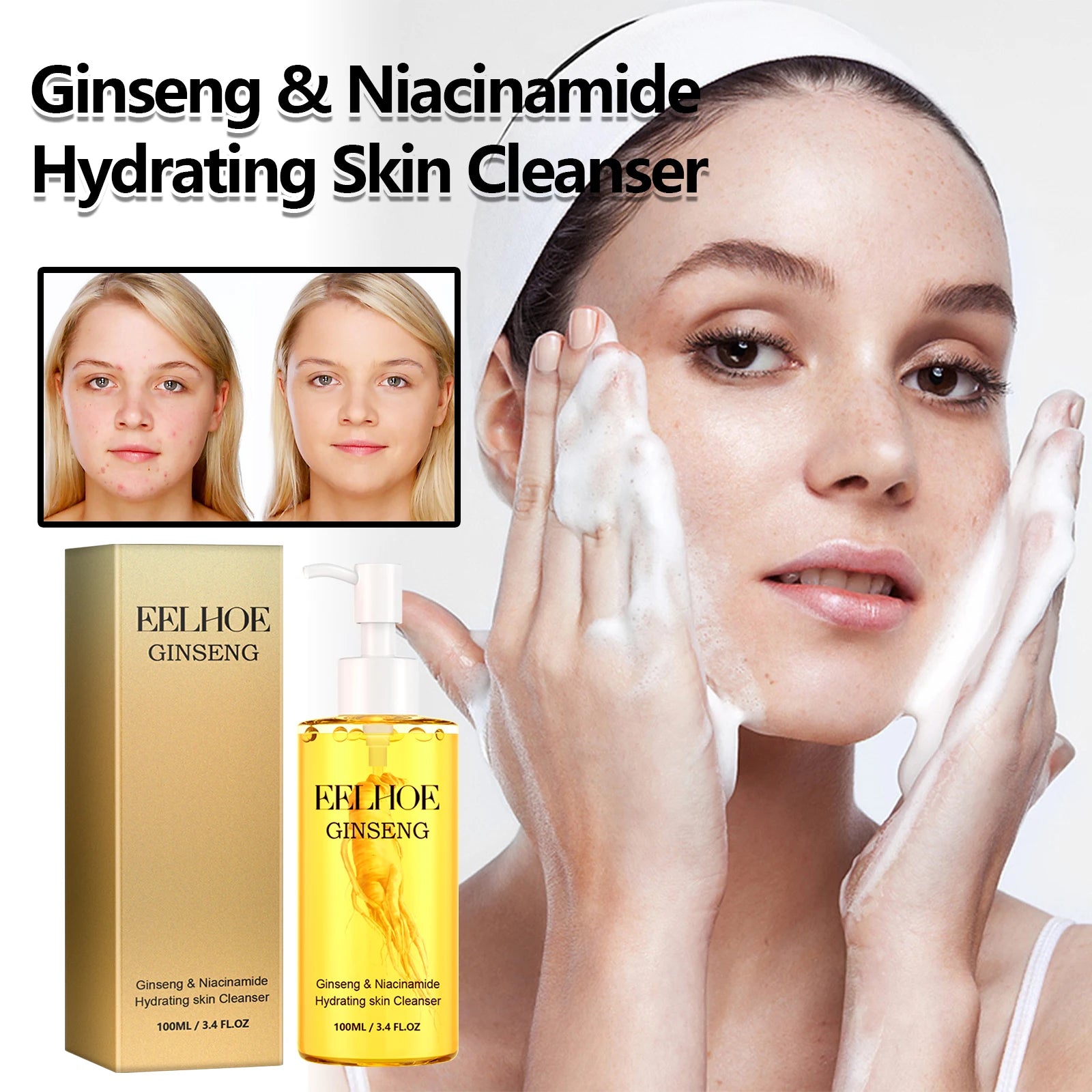 Ginseng Facial Cleanser Gently Cleanses Facial Oils in USA