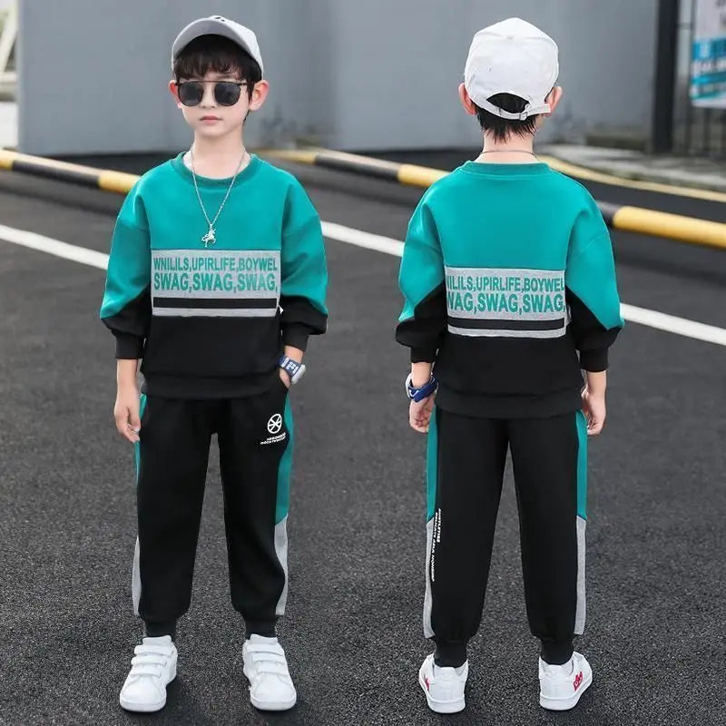 Boys Clothes Set striped Sweatshirt tops in USA