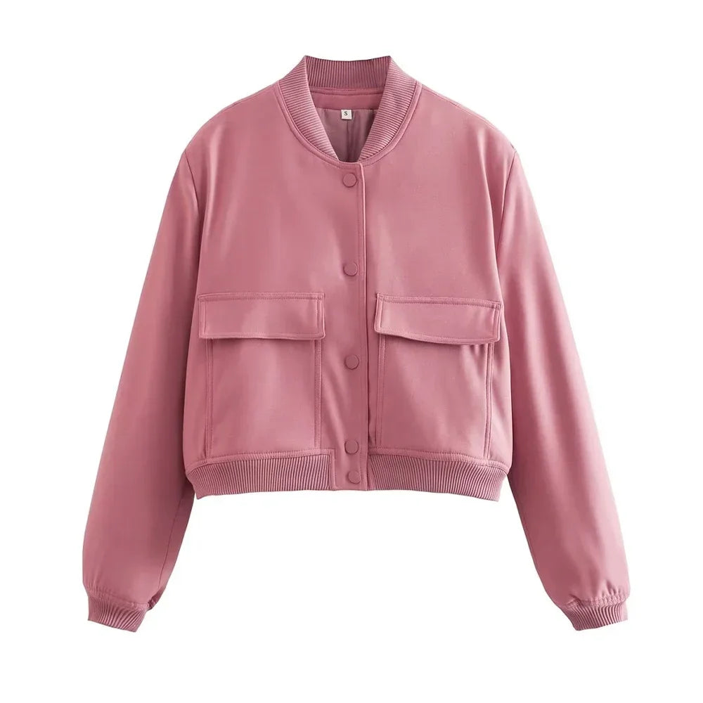 ASDS Women Fashion Pockets Bomber Jacket Coats in USA