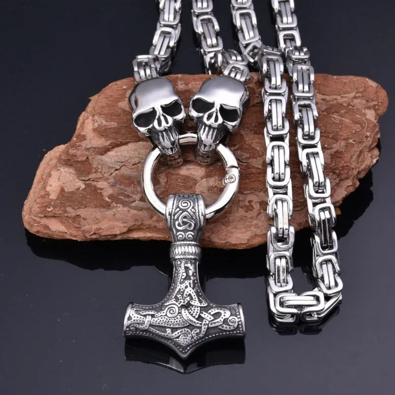 Fashion Viking style Thor hammer pendant necklace in USA