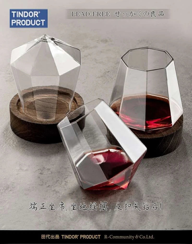 Creative Crystal Shape Glass Transparent Glasses Drinking in USA.