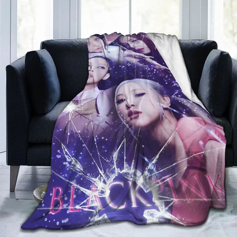 Music Idol Black-Pinks Girl Blankets Flannel All Season in USA