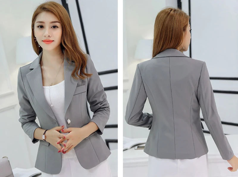 Black Women Blazer Formal Slim Blazers Lady Office Work in USA