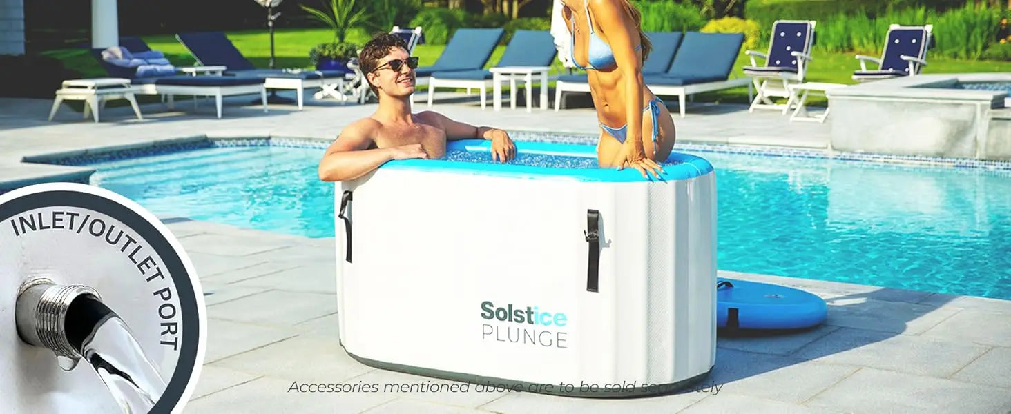 Inflatable Cold Plunge Ice Bath Tub Compatible W/ Water in USA