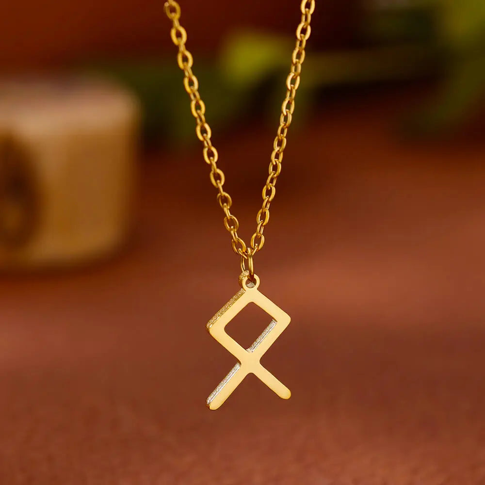 Norse Runic Pendant Viking Rune Layering Necklace in USA