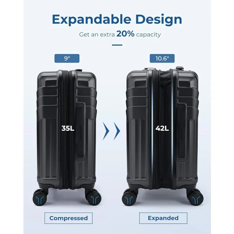 Expandable Carry Luggage Airline Approved Lightweight in USA