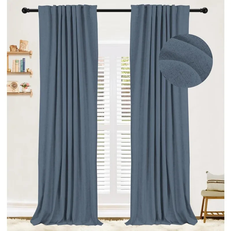 Blackout Shield Linen Blackout Curtains Bedroom in USA