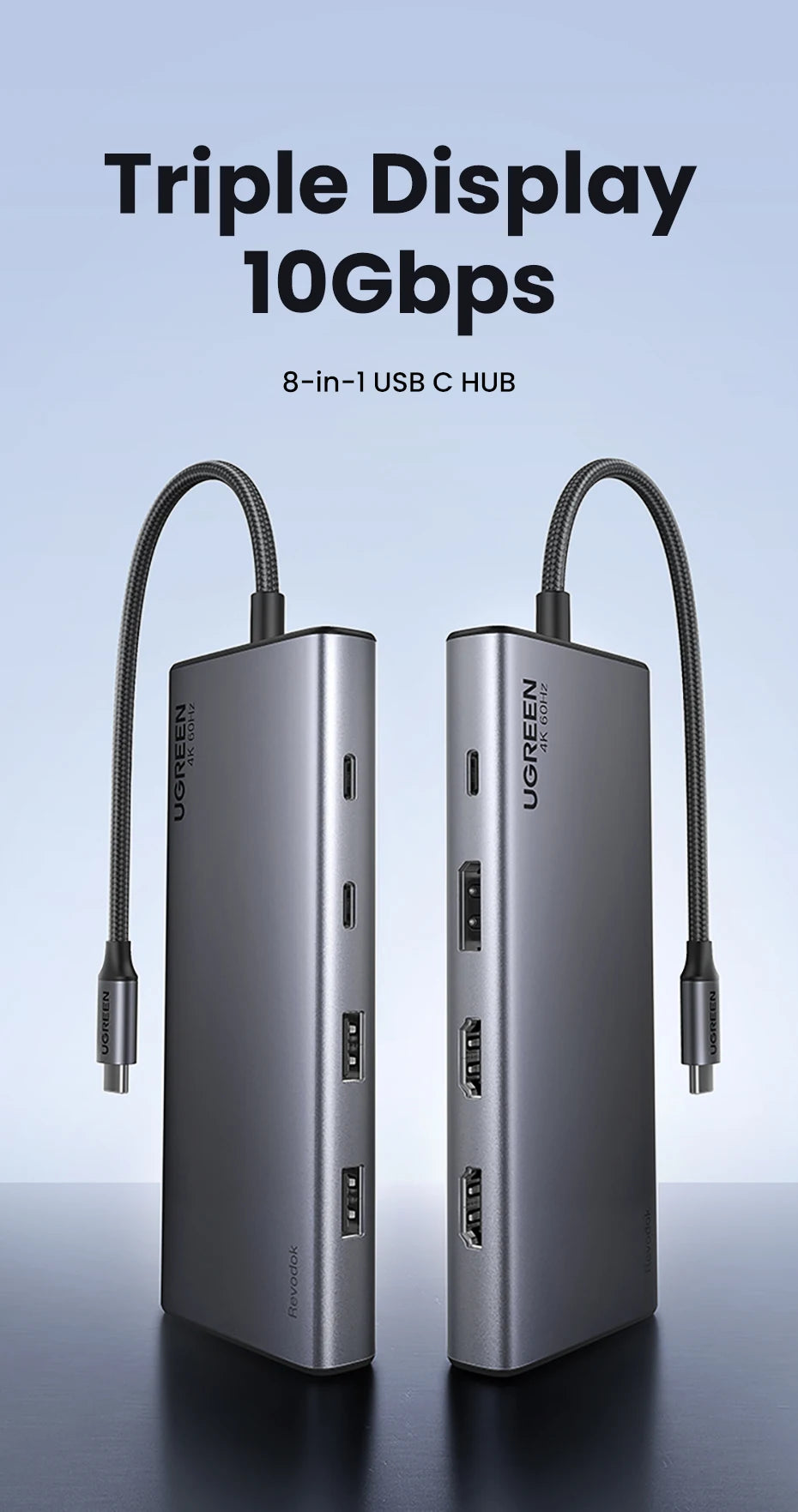 UGREEN Triple Display USB C HUB HDMI Adapter Splitter in USA.