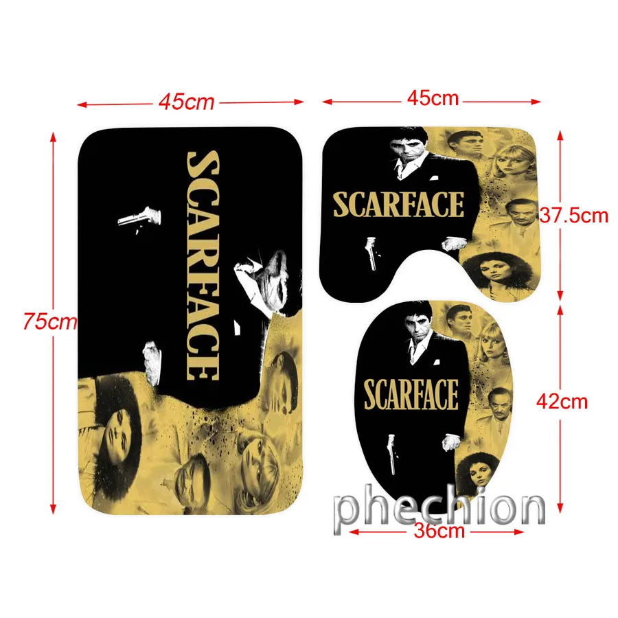 3D Print Scarface Shower Curtain Waterproof Bathroom Curtain in USA.