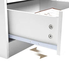 Nightstand White, Bedroom End Side Table LED Lights IN USA.