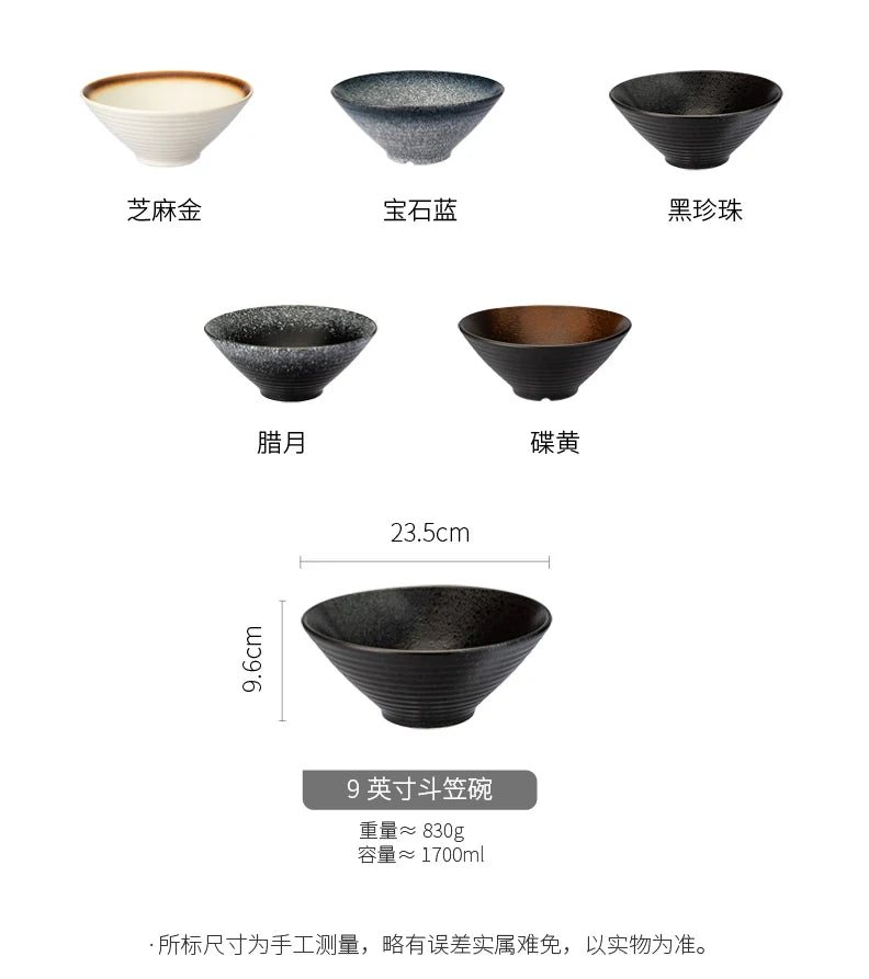 Ceramic Lamian Noodles Bowl Set Home Kitchen with Tableware in USA.