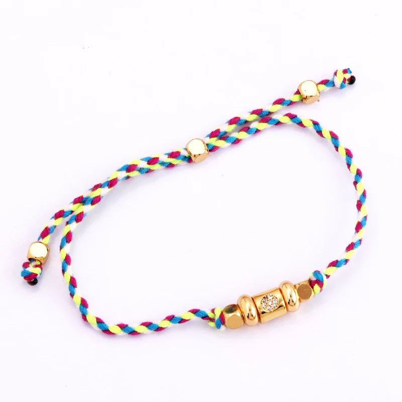 Nature Cotton Cord Knotting Evil Eye Bracelet in USA