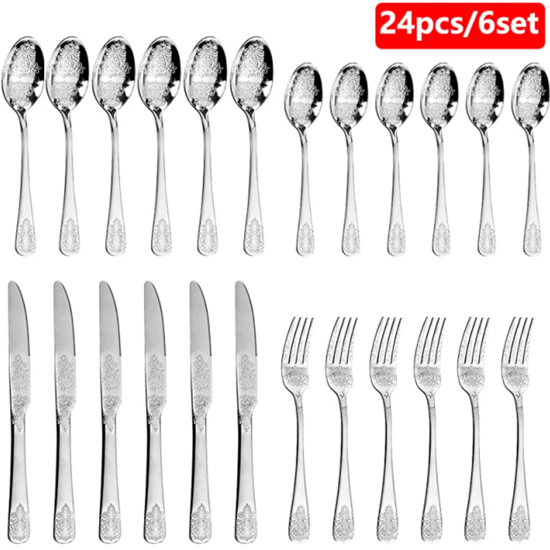 Stainless Steel Cutlery Set Portable Dinnerware Set