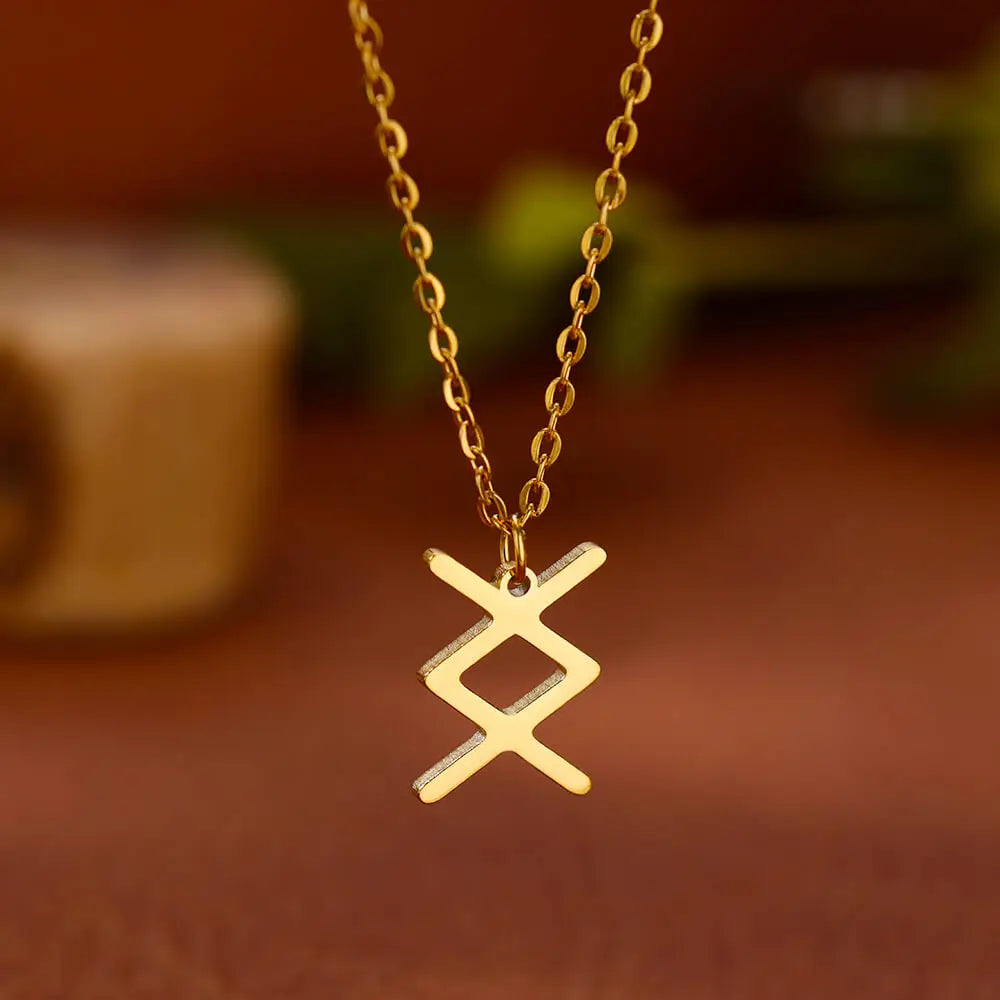 Norse Runic Pendant Viking Rune Layering Necklace in USA