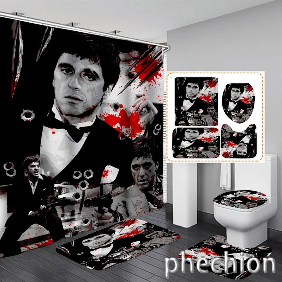 3D Print Scarface Shower Curtain Waterproof Bathroom Curtain in USA.