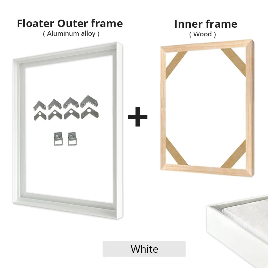 Canvas Floater Frame DIY Kit Metal Gold Large IN USA.