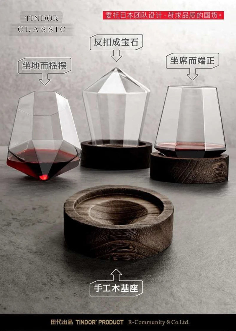 Creative Crystal Shape Glass Transparent Glasses Drinking in USA.