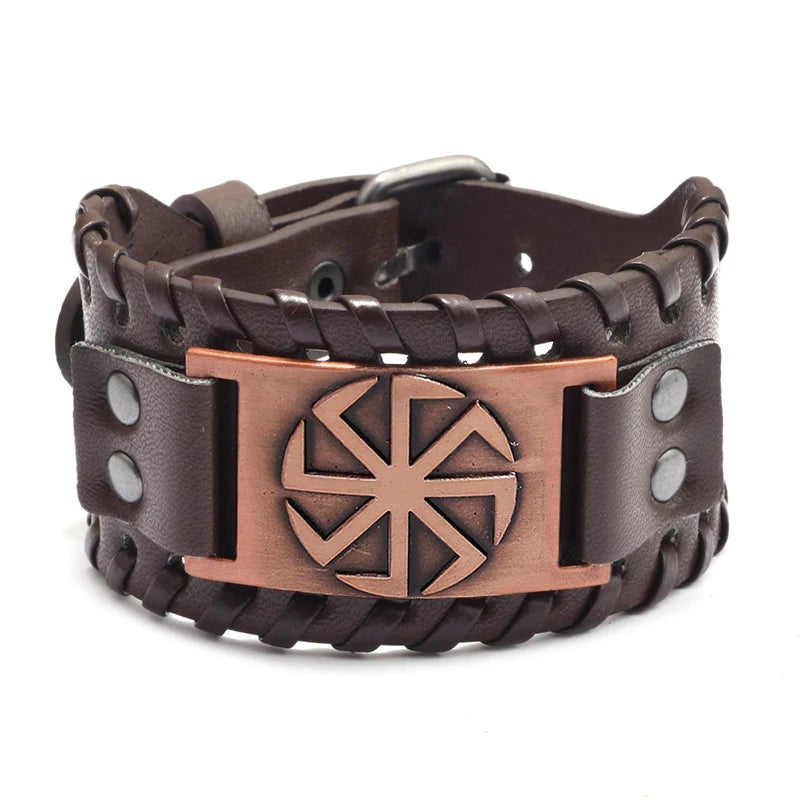 Leather Pirate Compass Bracelet Men's Bracelet in USA