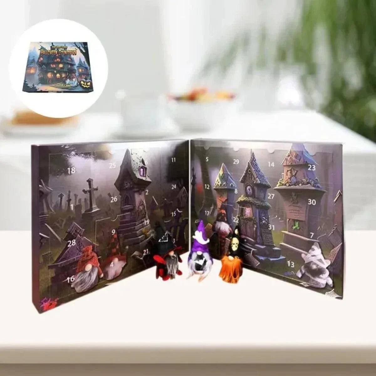 Halloween Advent Calendar Table Decoration Holiday Home Decoration Puz