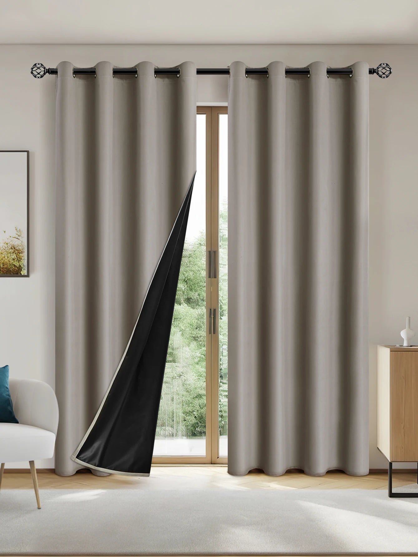 Blackout Curtains Grommets, Total Privacy Drapes Bedroom, in USA