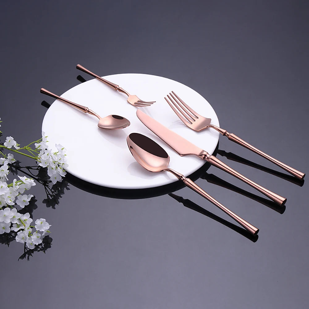 Pcs Gold Tableware Dinnerware Stainless Steel Cutlery Set