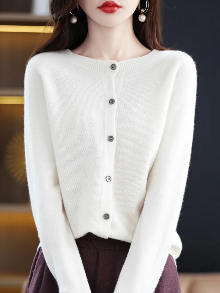 Merino Wool Sweaters Cashmere Cardigan Spring Autumn in USA