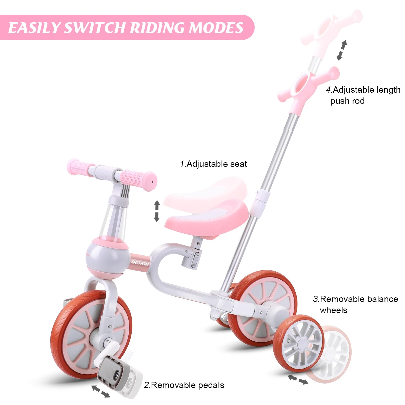 Girls Toddler/Baby Balance Bike Push Bike Riding Trikes Toys in USA