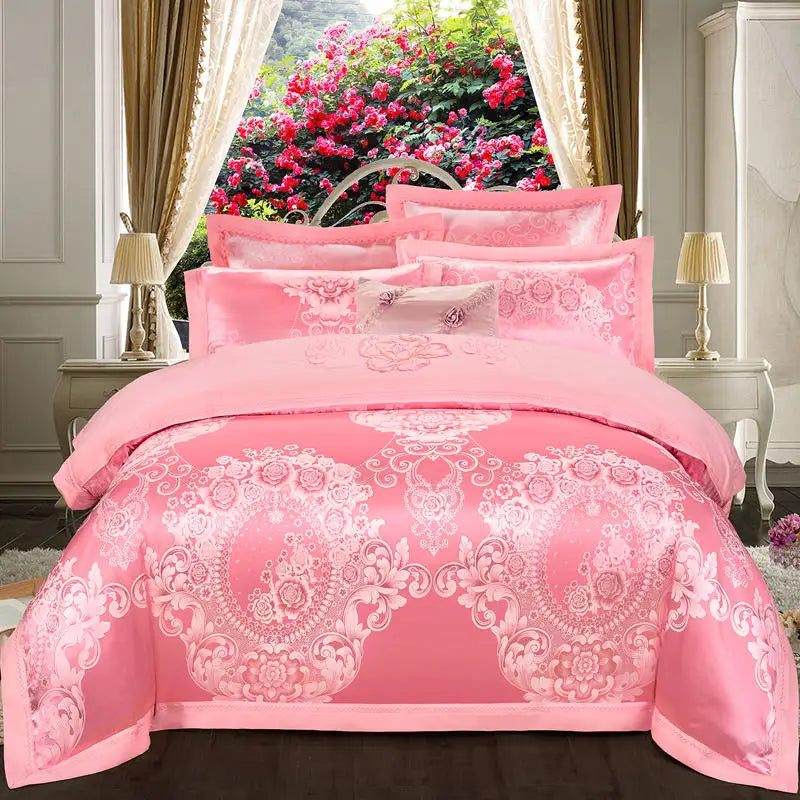 Bedding Sets Floral Grey Pink Comfort Duvet Pillowcase Flat Bed