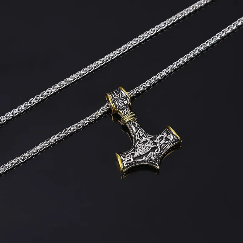 Fashion Viking style Thor hammer pendant necklace in USA