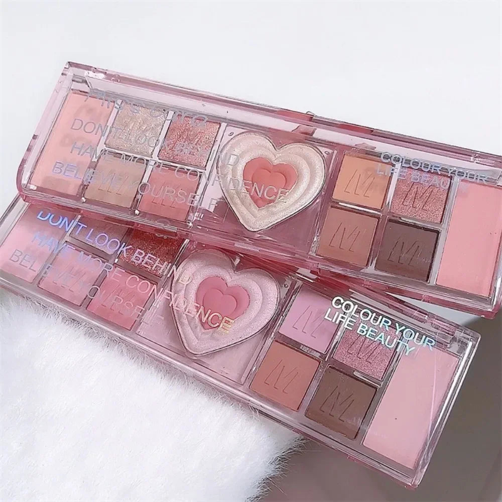 Love Heart Pink Eyeshadow Palette Natural Cool Tone in USA