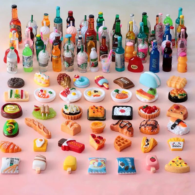 Miniature Dollhouse Supermarket Food Snacks Mini Cake Wine in USA