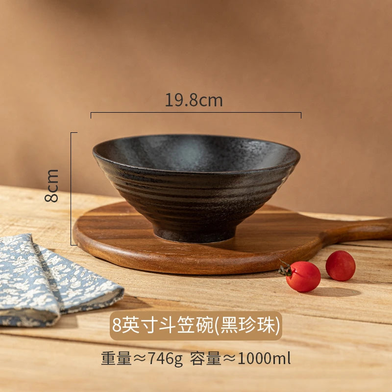 Ceramic Lamian Noodles Bowl Set Home Kitchen with Tableware in USA.