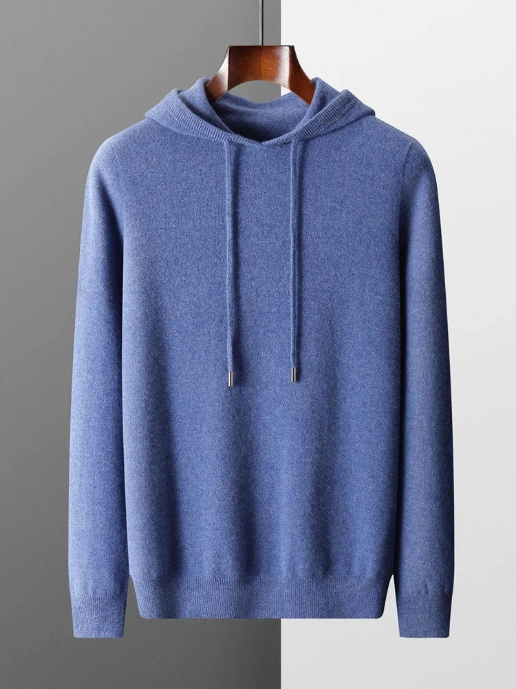 New Autumn Winter Men's Cashmere Hoodie Sweater IN USA.