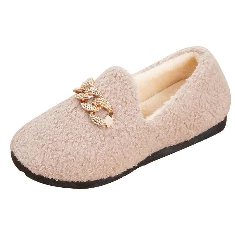 Womens Winter Slippers Warm Short Plush House Shoes in USA