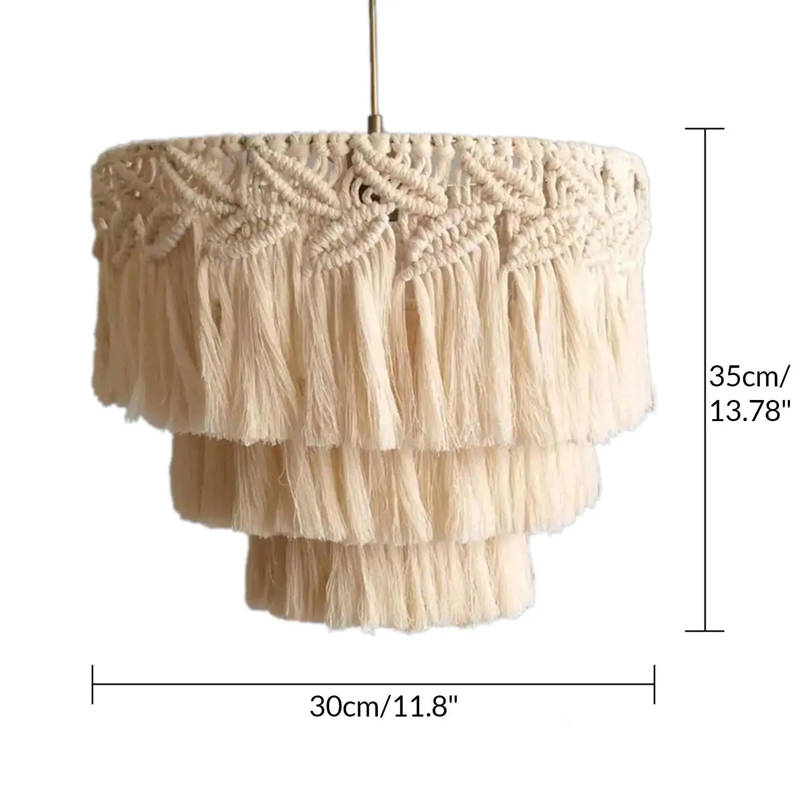 Macrame Lamp Shade Lampshade Hanging Light Cover IN USA.