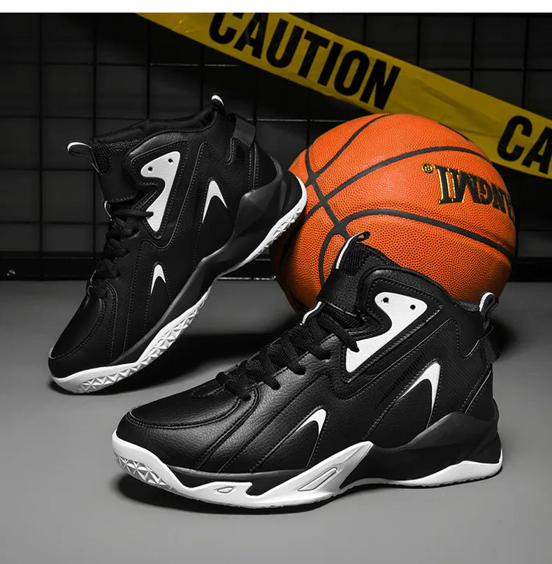 Autumn Winter Men High-Top PU Leather Basketball Shoes in USA