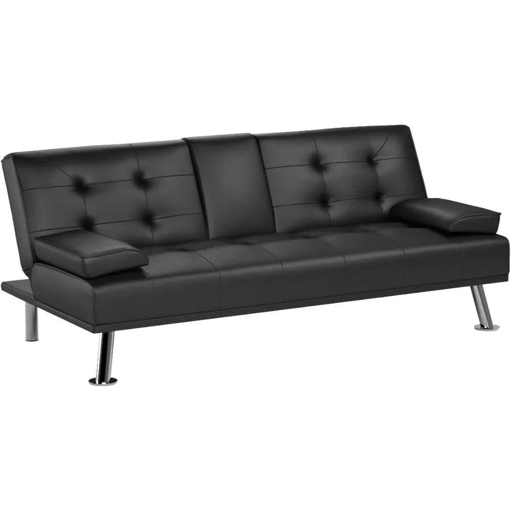 Sofa Bed Modern Faux Leather Couch Bed Convertible IN USA.